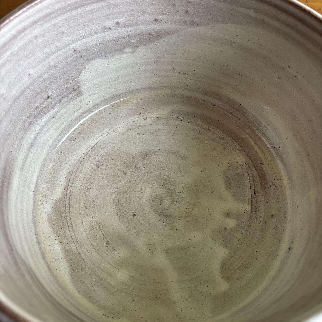 粉引手平水指 木村盛和作 直径23cm茶道具 共箱