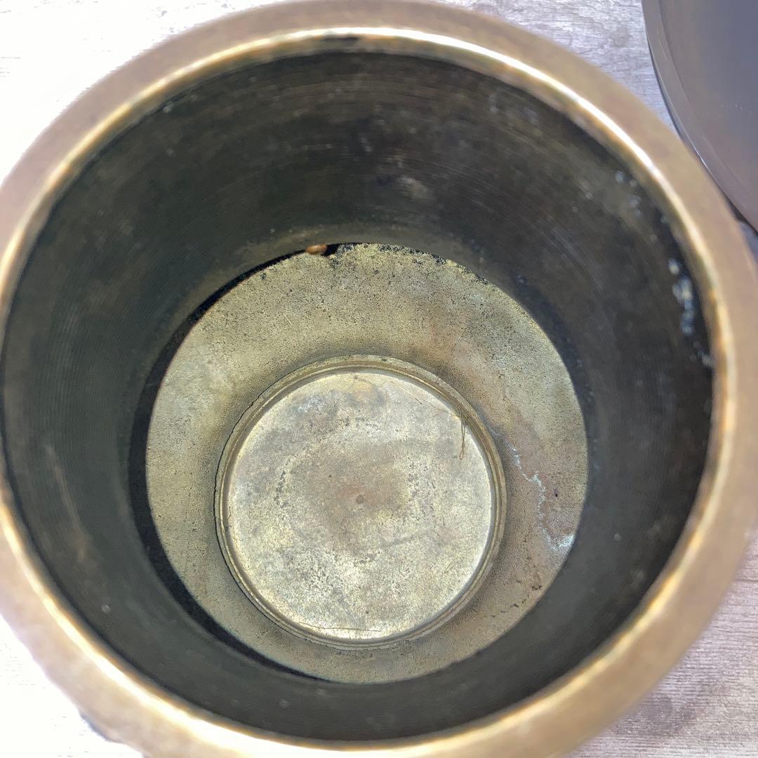 高岡銅器　薄端　中光　花器　茶道具〈検 池坊　華道　いけ花