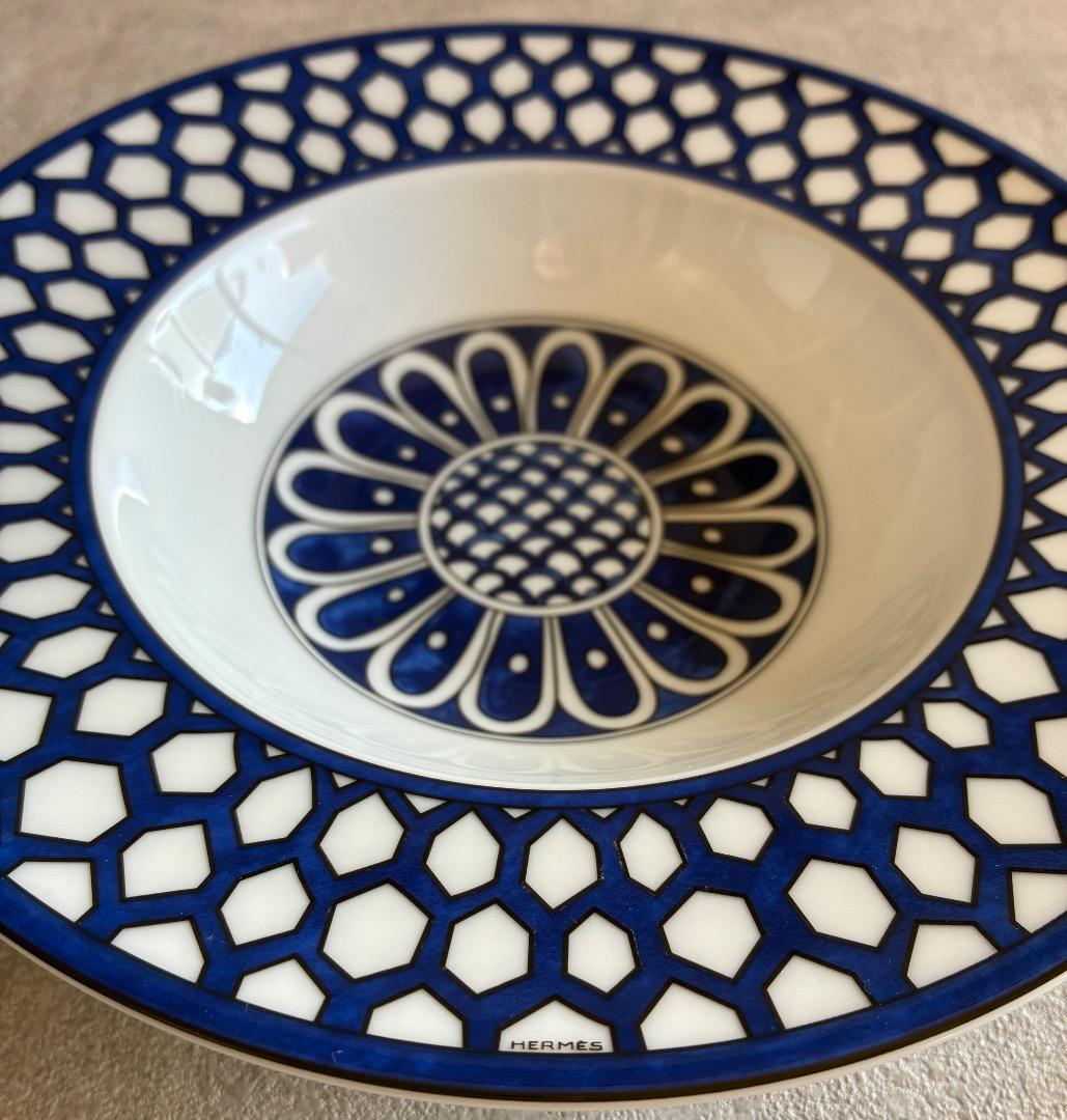 Hermès Bleus D'Ailleurs ブルーダイユール スープ皿