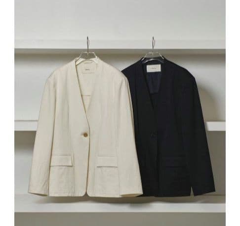 TODAYFUL　Collarless Cottonsatin Jacket