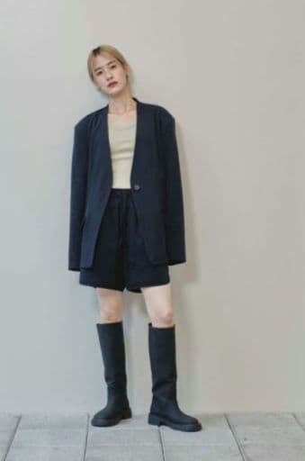 TODAYFUL　Collarless Cottonsatin Jacket