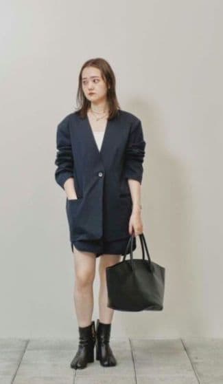 TODAYFUL　Collarless Cottonsatin Jacket
