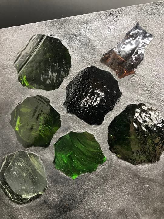 値下！【レア】三浦啓子 ロクレール 葡萄　インテリア　飾り　硝子　ステンドグラス