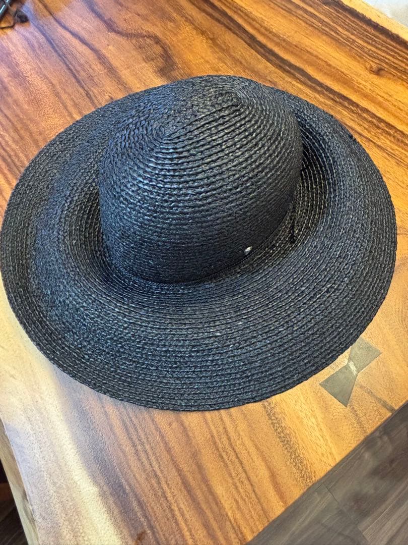 ヘレンカミンスキー　ラフィアハット　黒