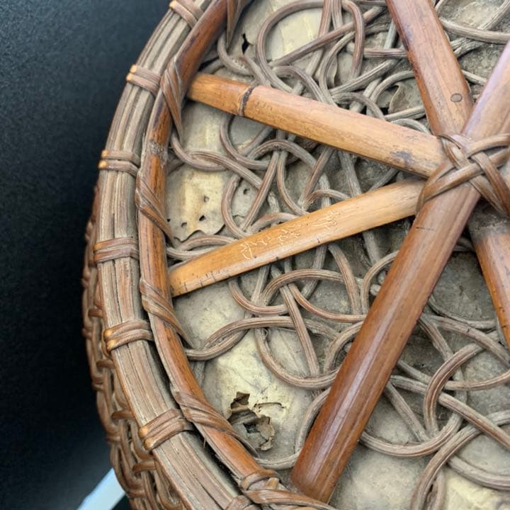 初代　山本(竹龍斎)(竹竜斉)造　輪組 炭斗　茶道具