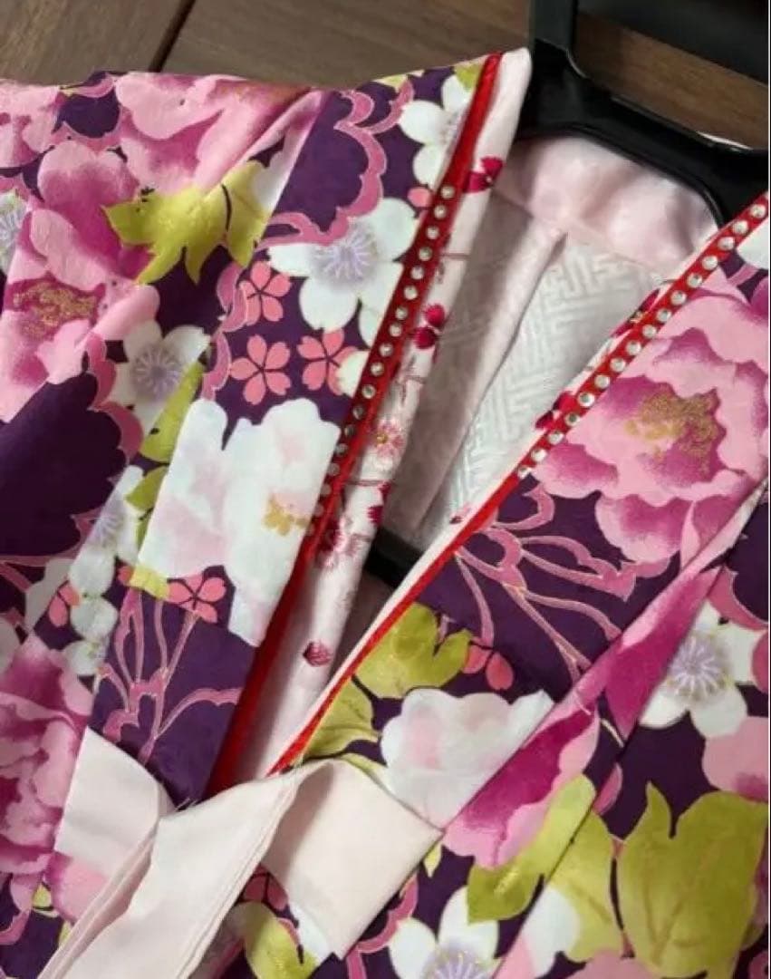 綺麗な紫がかわいい 女の子三歳 七五三 ブランド