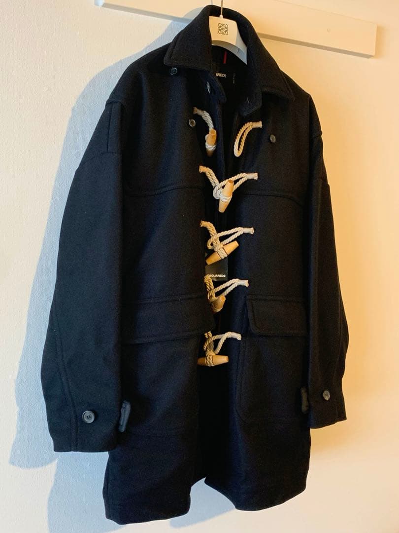 定価¥28万円 DSQUARED2 20AW ダッフル コート ウール黒48美品