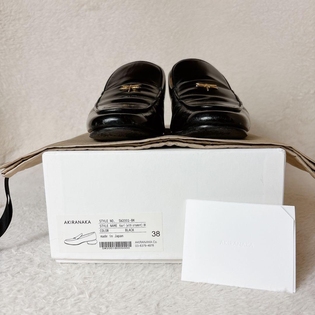 AKIRANAKA アキラナカ Kauri トンボ ローファー 38 黒