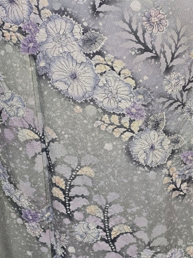 辻ヶ花　作家物　訪問着　一つ紋　高級袋帯　 正絹　フルセット　パールトーン加工