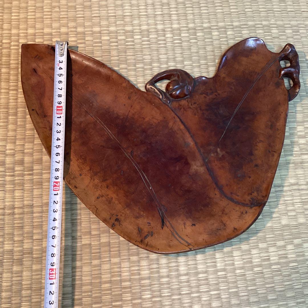 煎茶葉盆　②　　煎茶道松材葉盆