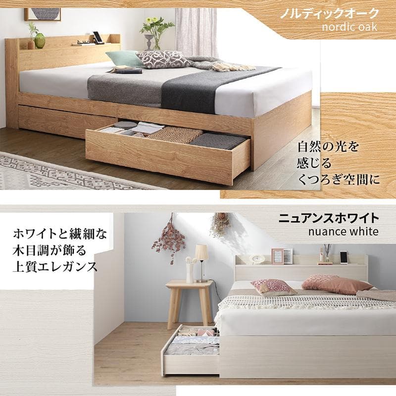 最安値！マットレスなし ダブルベッド 　　収納 コンセント 送料込み！ 27