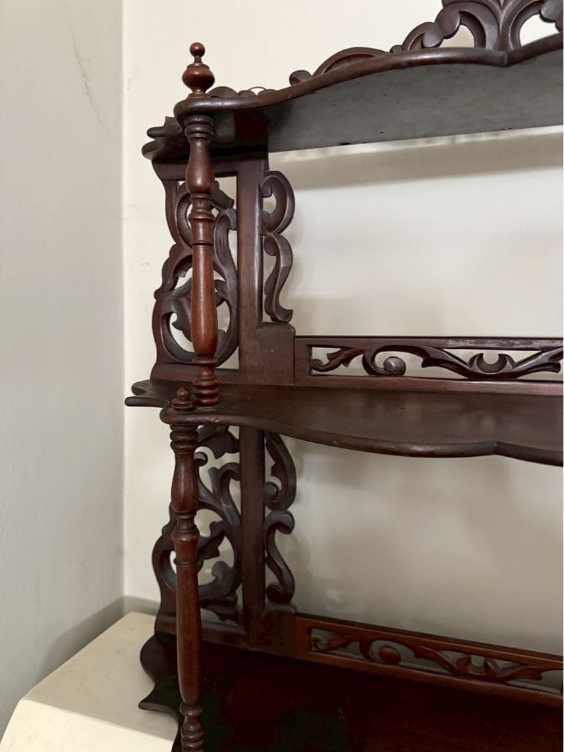 【き42】30 フランスアンティーク　ナポレオンシェルフ　棚　蚤の市