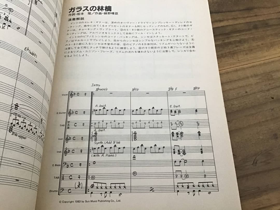 ★楽譜/松田聖子/ベストヒット/タブ譜/バンドスコア