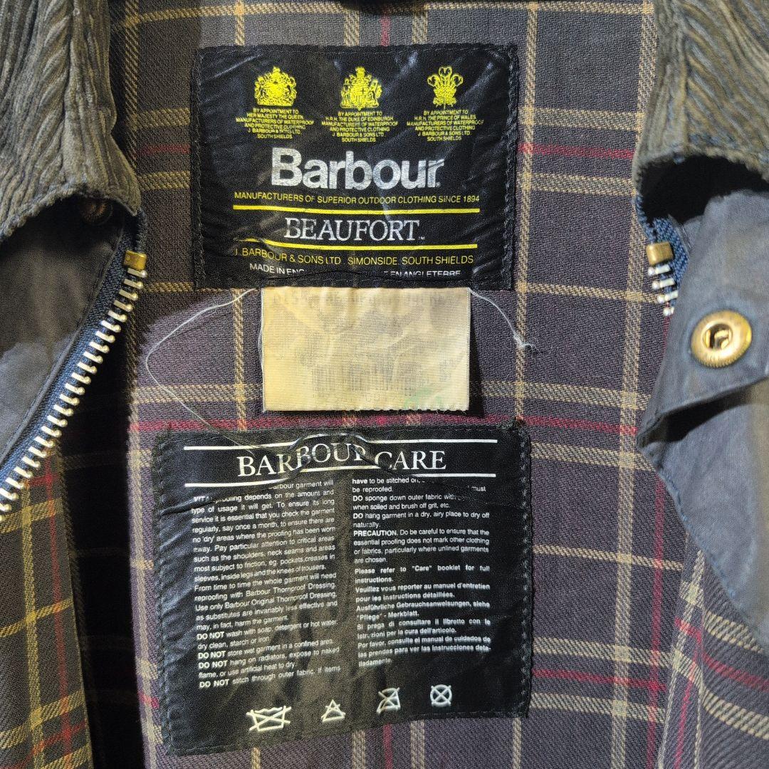 ワンコBarbour BEAUFORTチャコールブラックc50