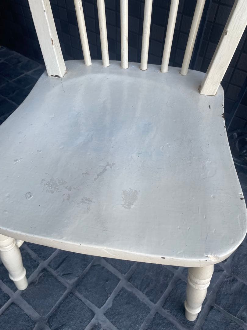 専用　ぽってり厚塗りが素敵なホワイトペイント　フランスアンティーク　チェア