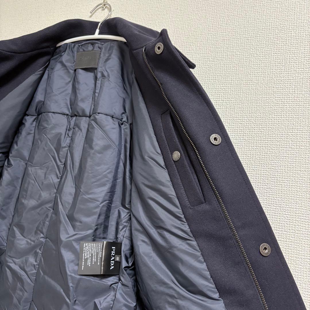 美品⬛︎PRADA⬛︎プラダ⬛︎ウールコート⬛︎ダークネイビー⬛︎48