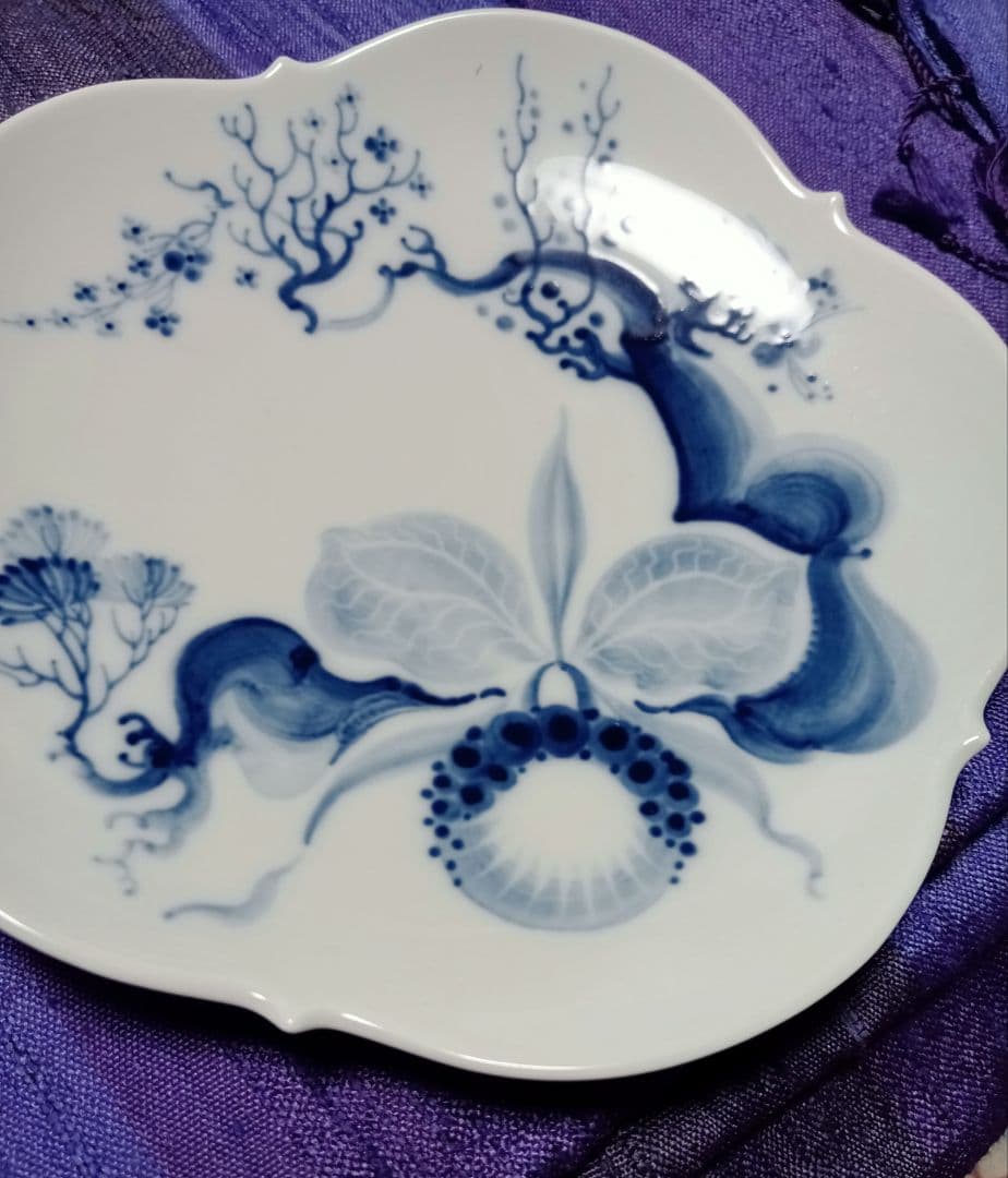 meissen　マイセンブルーオーキッド　プレート皿