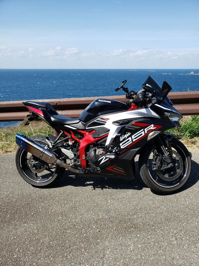 ず*ぺ様 zx25rトリックスター政府認証イカヅチ焼きチタンフルエキマフラー中古