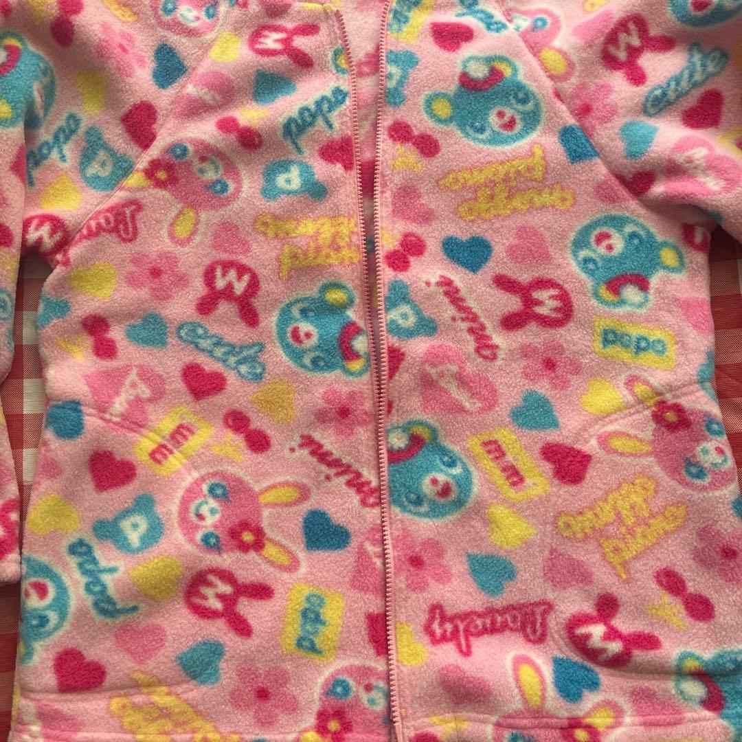 メゾピアノ❣️ミミ、ポポ2wayフリースジャケットジャンパー❣️140cm ピンク❣️