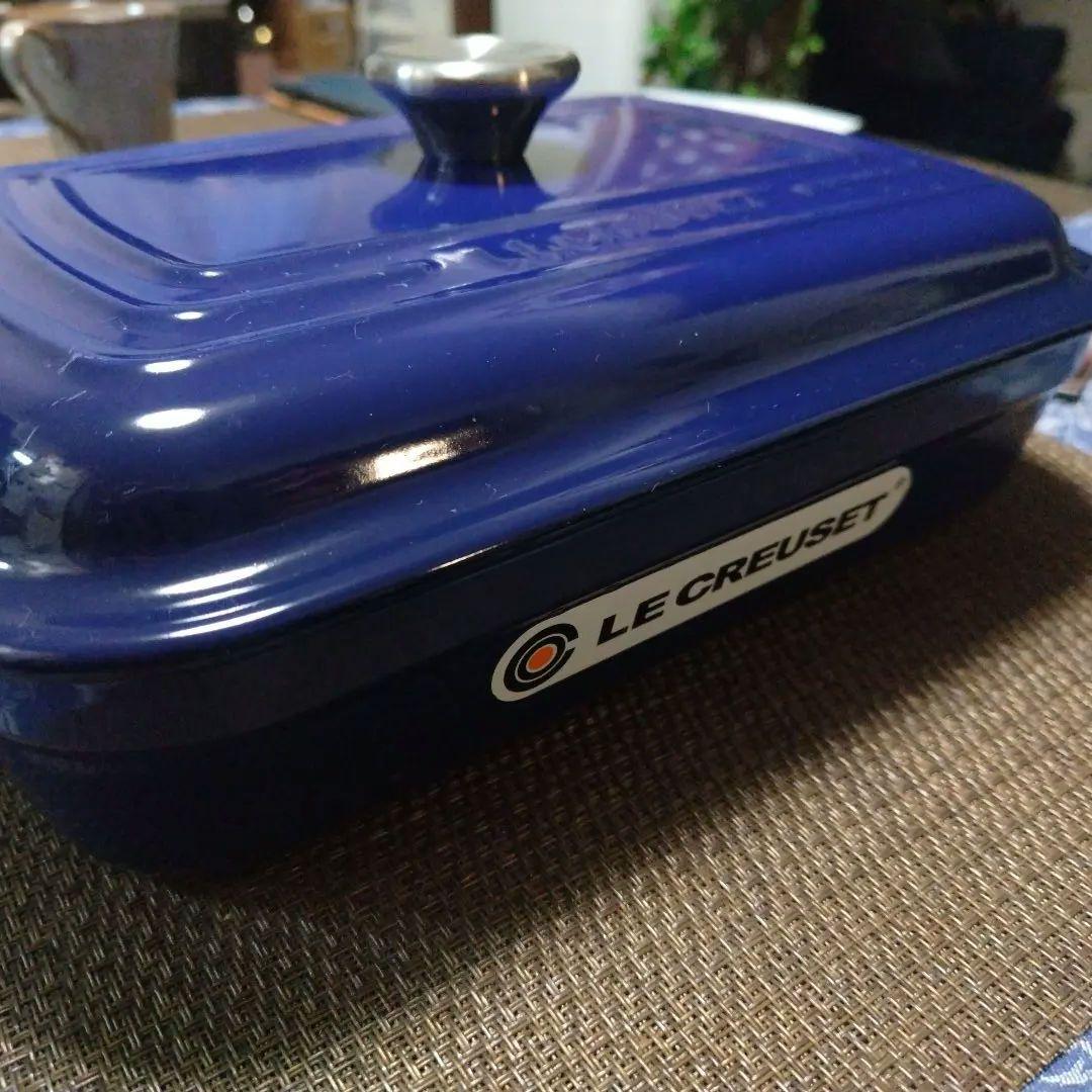ル・クルーゼ、美品 フランス製 29cm 青い鋳鉄鍋