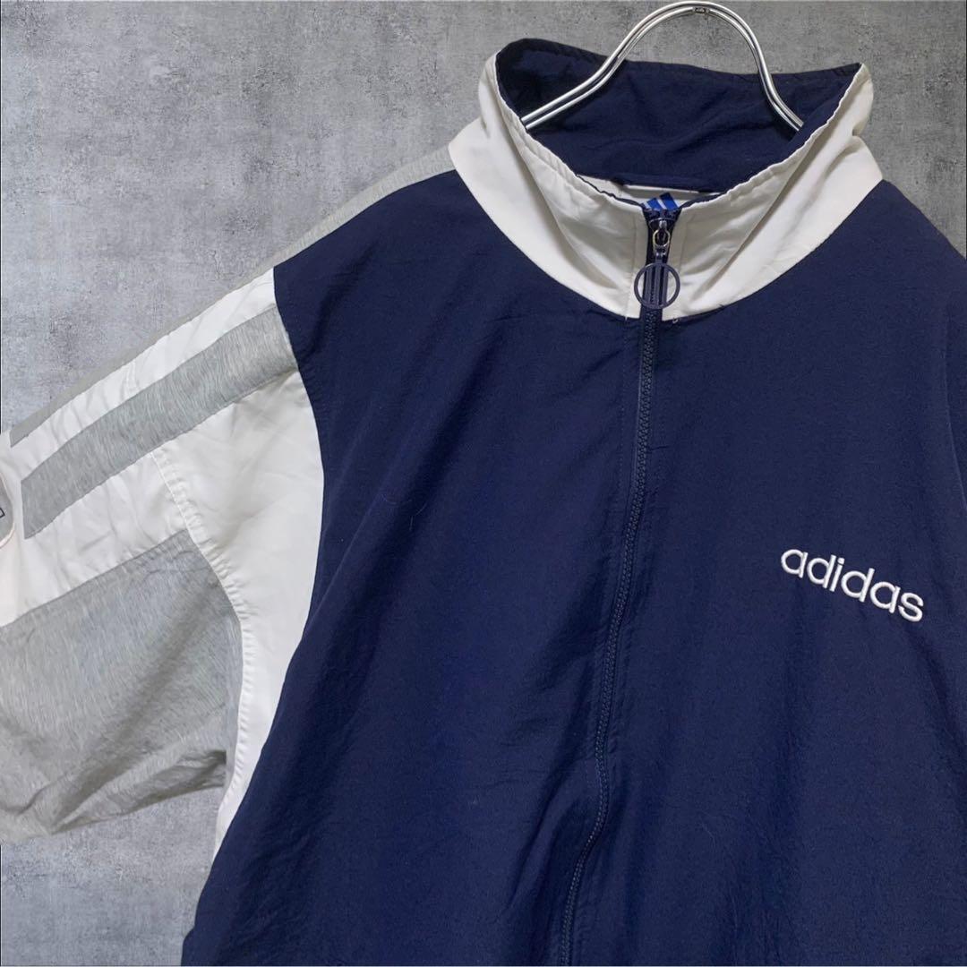 【w876】90s adidas トラックジャケット ジャージ トレフォイル