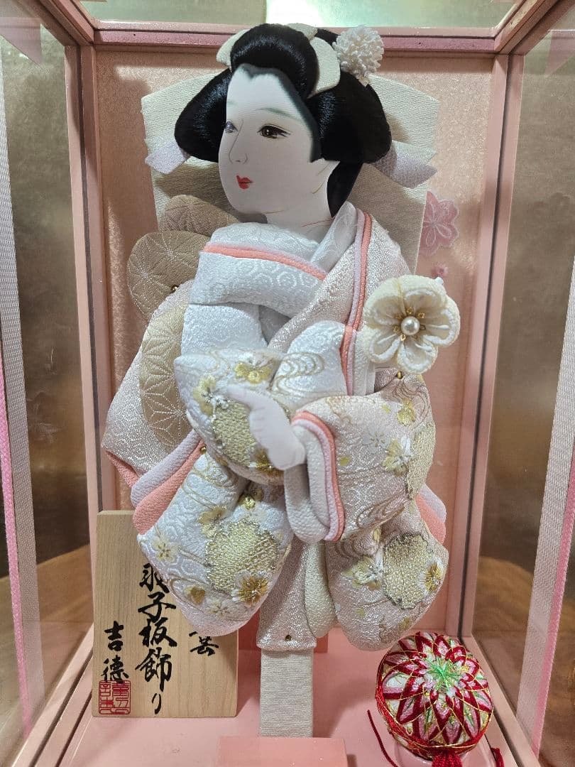 【展示品限り】正月飾り　羽子板　ケース飾り　※閉店セール　H34