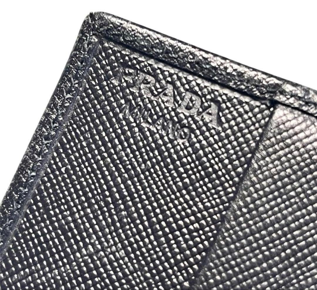 り*り様 PRADA プラダ サフィアーノ レザー カードケース 名刺入れ ブラ