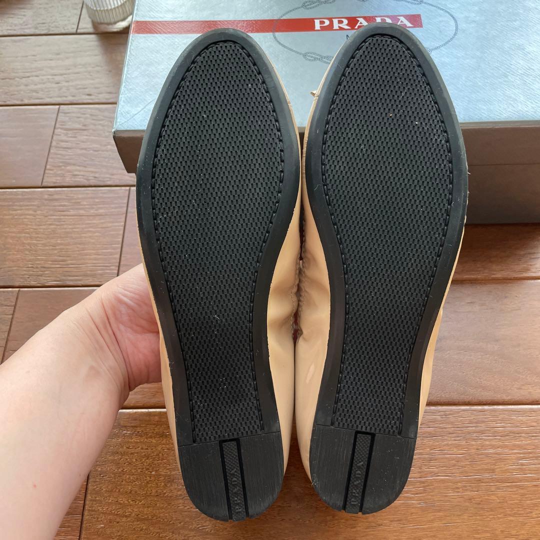 PRADA 美品　プラダ　フラット　バレエ　シューズ　バレエ 38 24cm