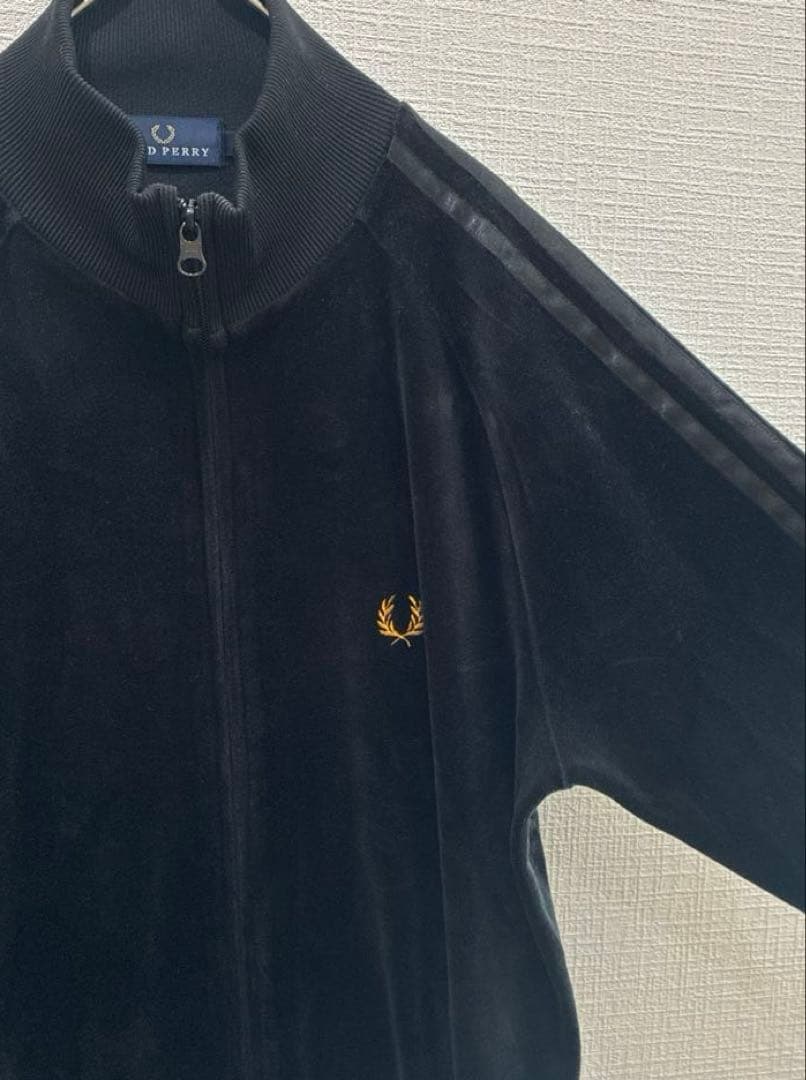 希少 FRED PERRY ベロア トラックジャケット／ジャージ 大きいサイズ