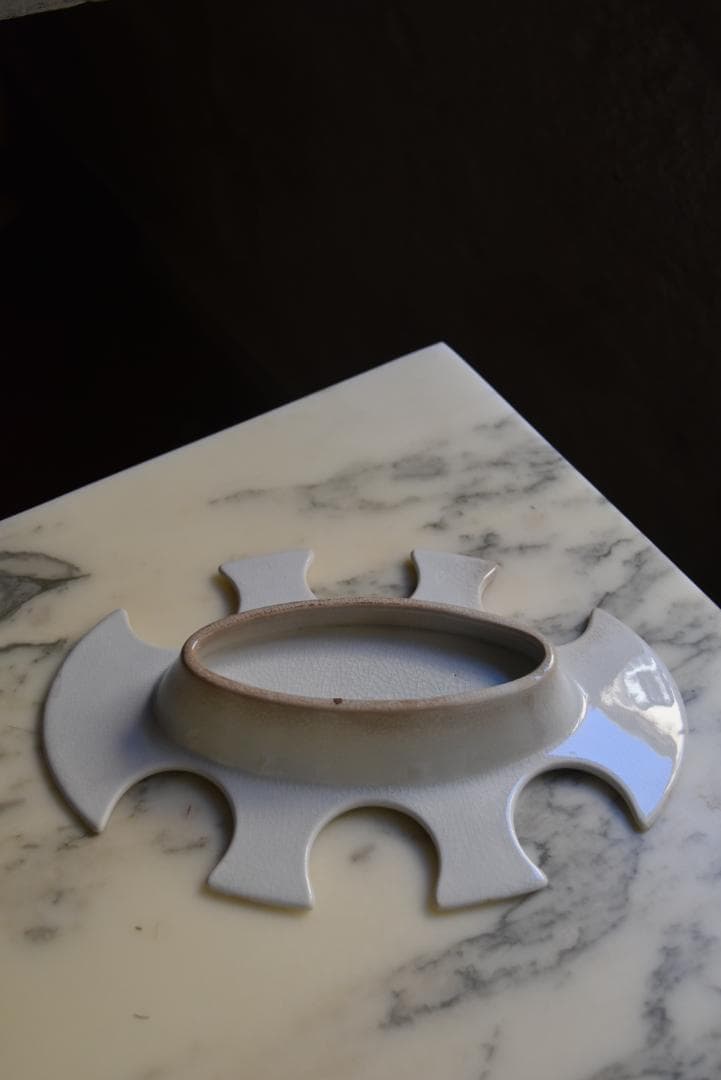 珍品　フランス19世紀　白釉　卵の器　美品　古道具坂田