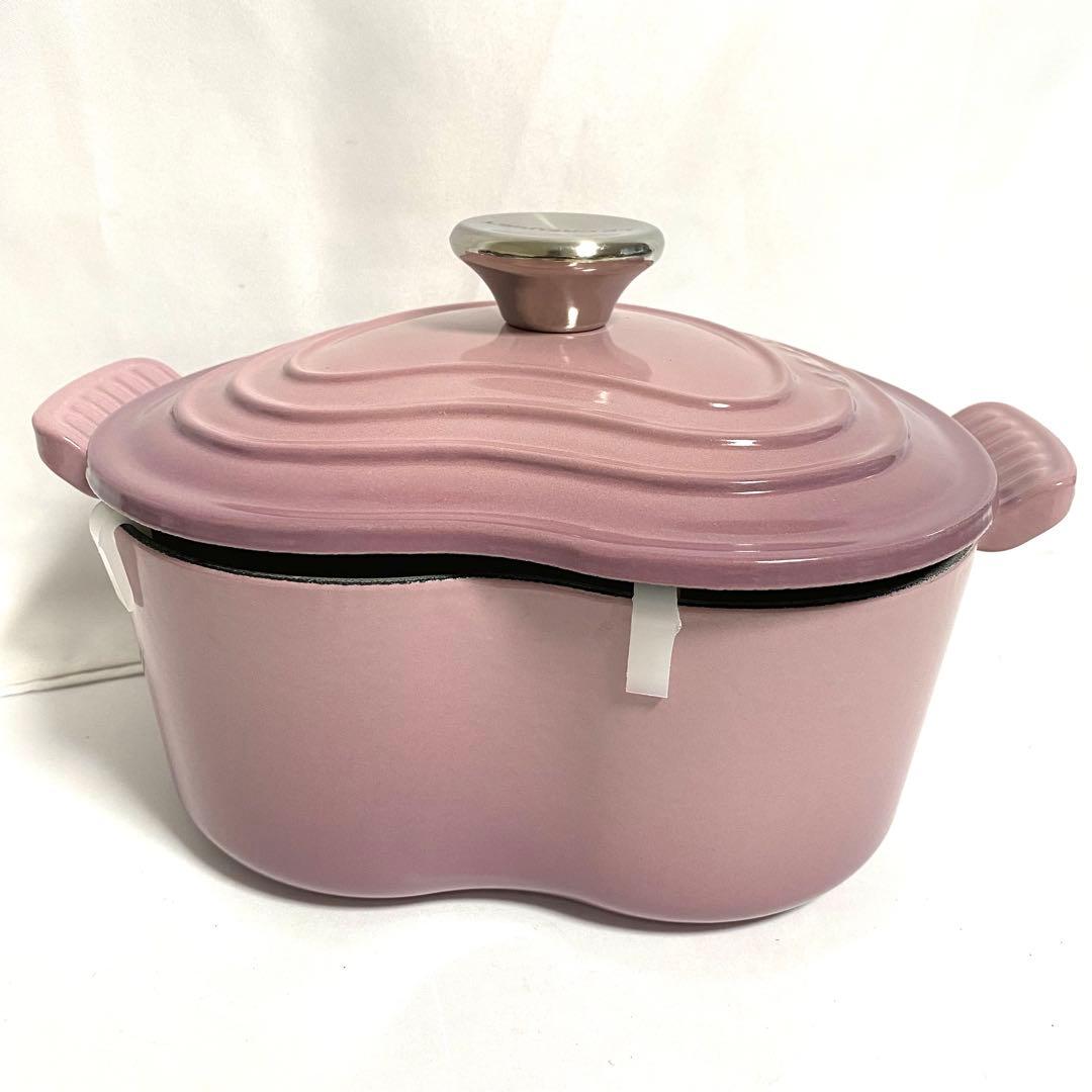 ル・クルーゼ ハート型 ココット両手鍋 ココットダムール ピンク
