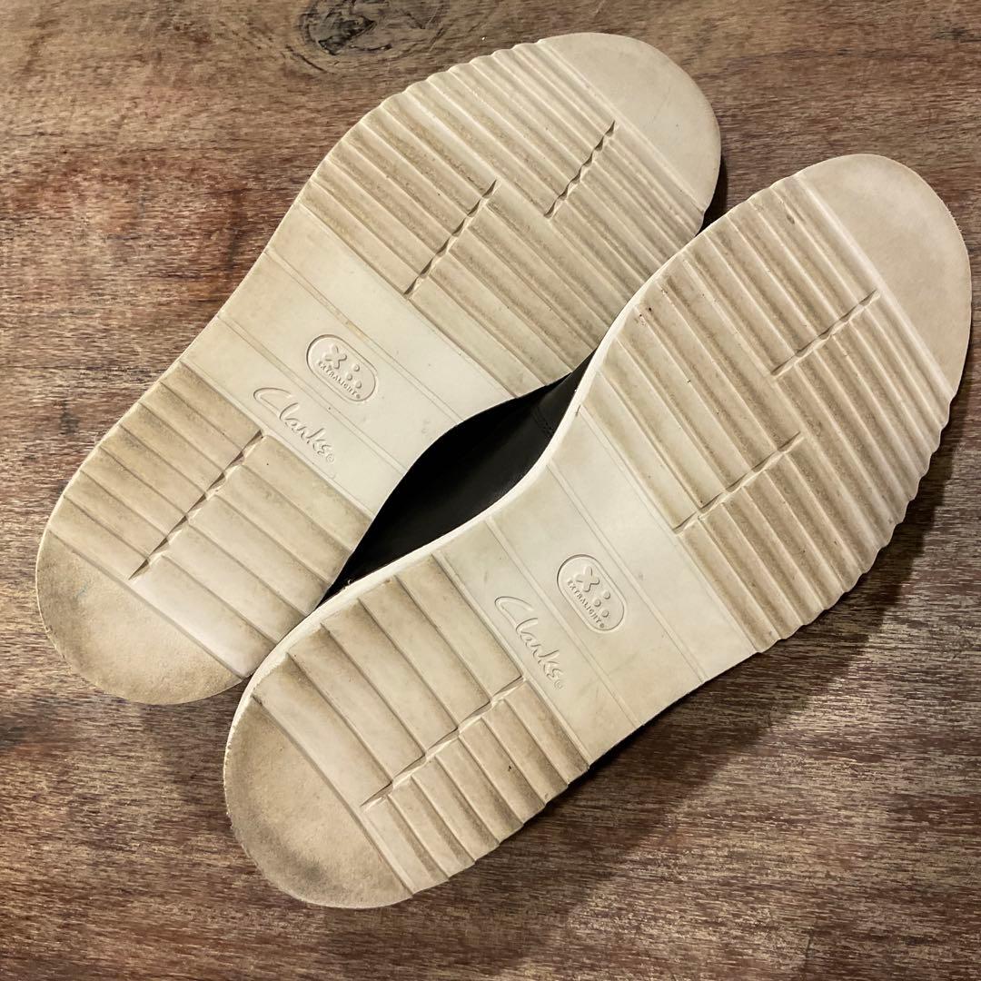 30cm！クラークス ローファー アーネストフリー メンズ ブラック レザー