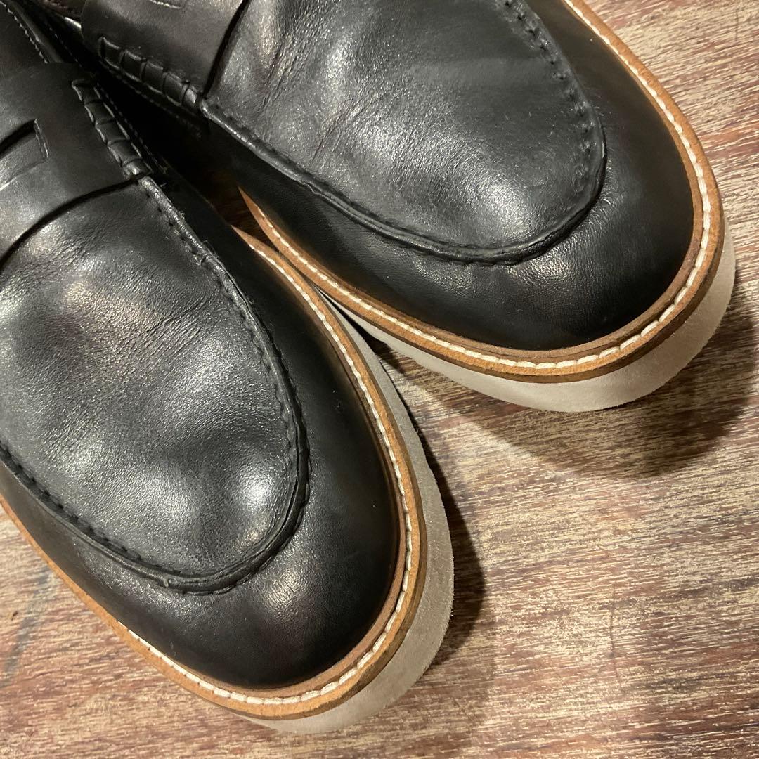 30cm！クラークス ローファー アーネストフリー メンズ ブラック レザー