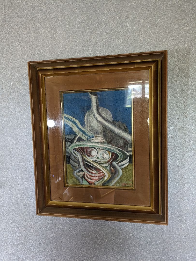 版画家梅津裕司作　油彩画