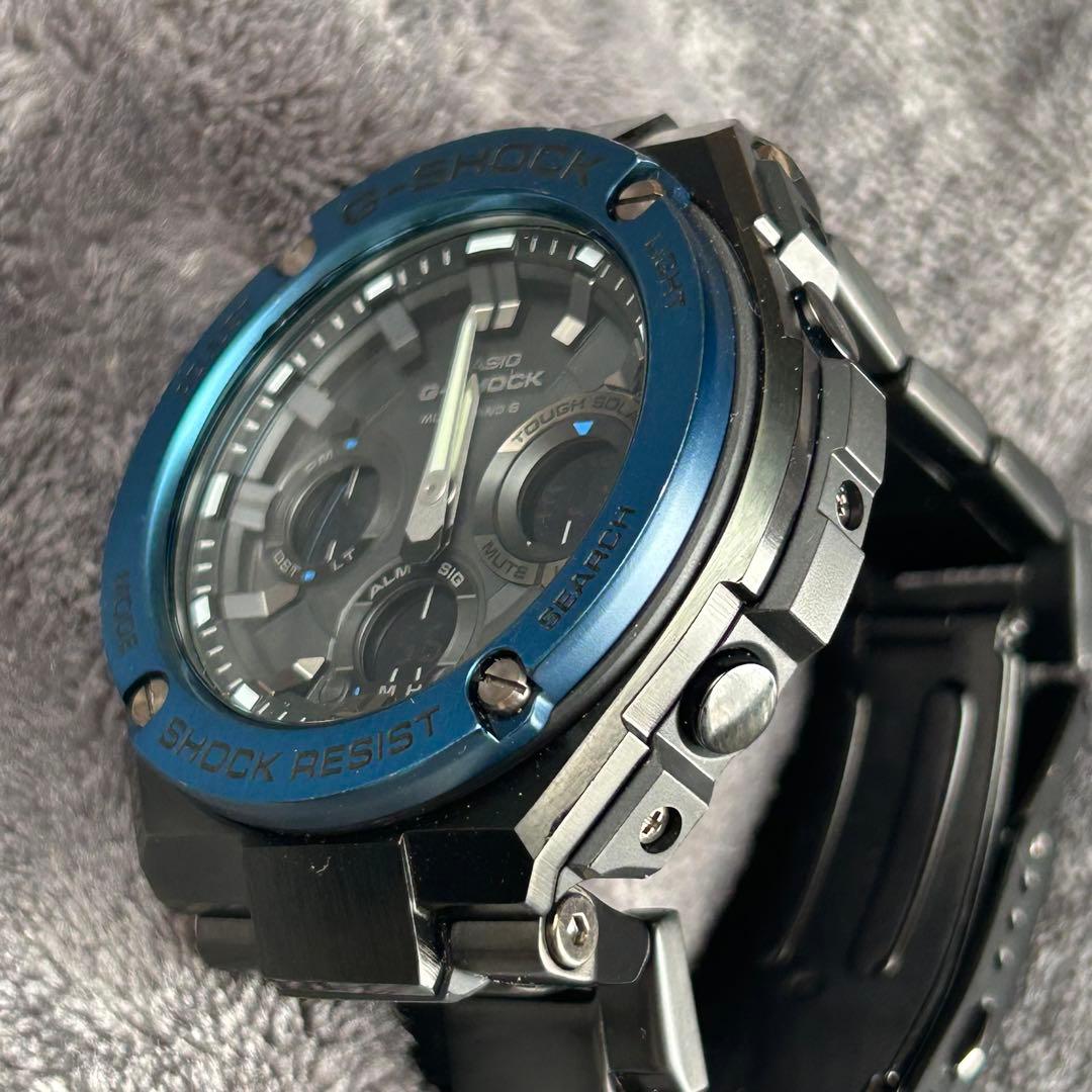 電波ソーラー メタルブレス［良品］G-SHOCK GST-W110BD