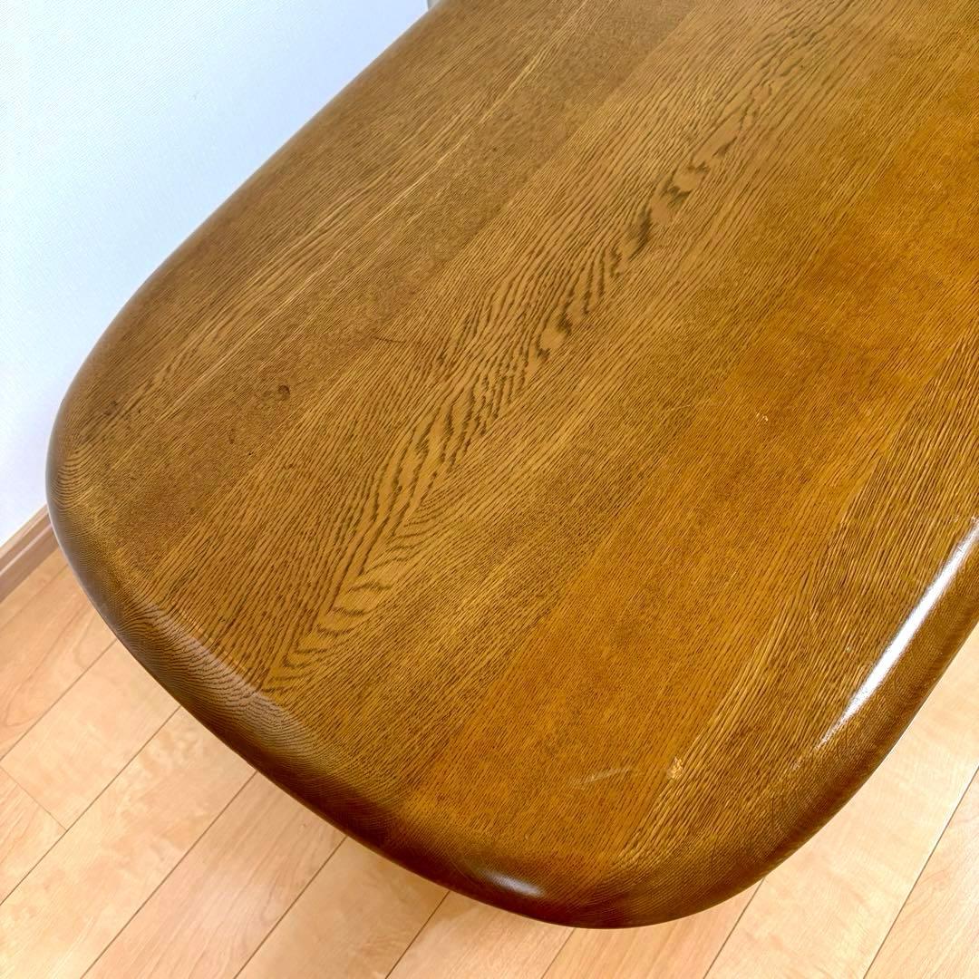 カリモク ローテーブル 棚付き センターテーブル 木製 楕円 国産家具