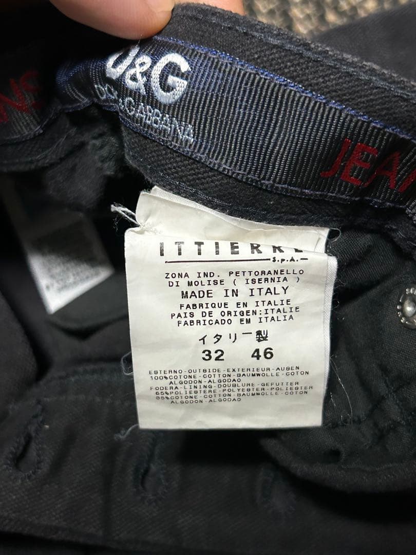 d&g dolce&gabbana straight jeans 黒 hedi