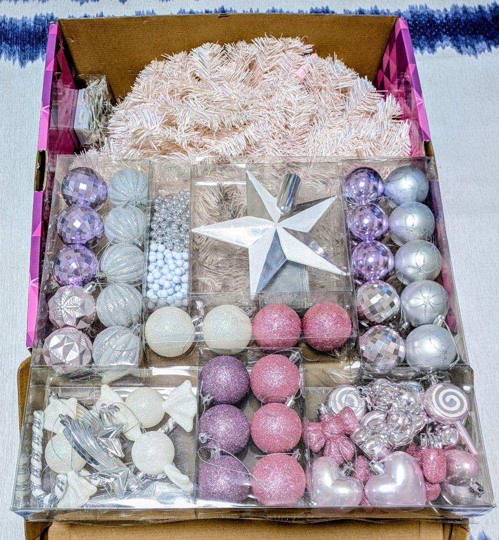 クリスマスツリー スターターセット ピンク　150cm