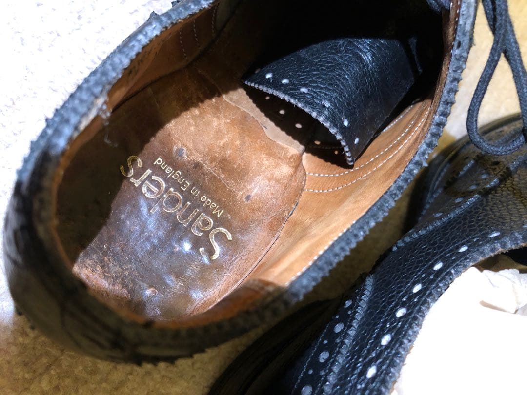 Sanders 80s 官給品 サービスシューズ　ウィングチップ