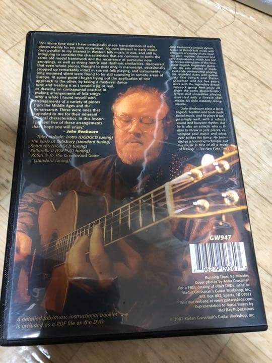 中世ルネサンス フィンガースタイルギター教則DVD ジョンレンボーン