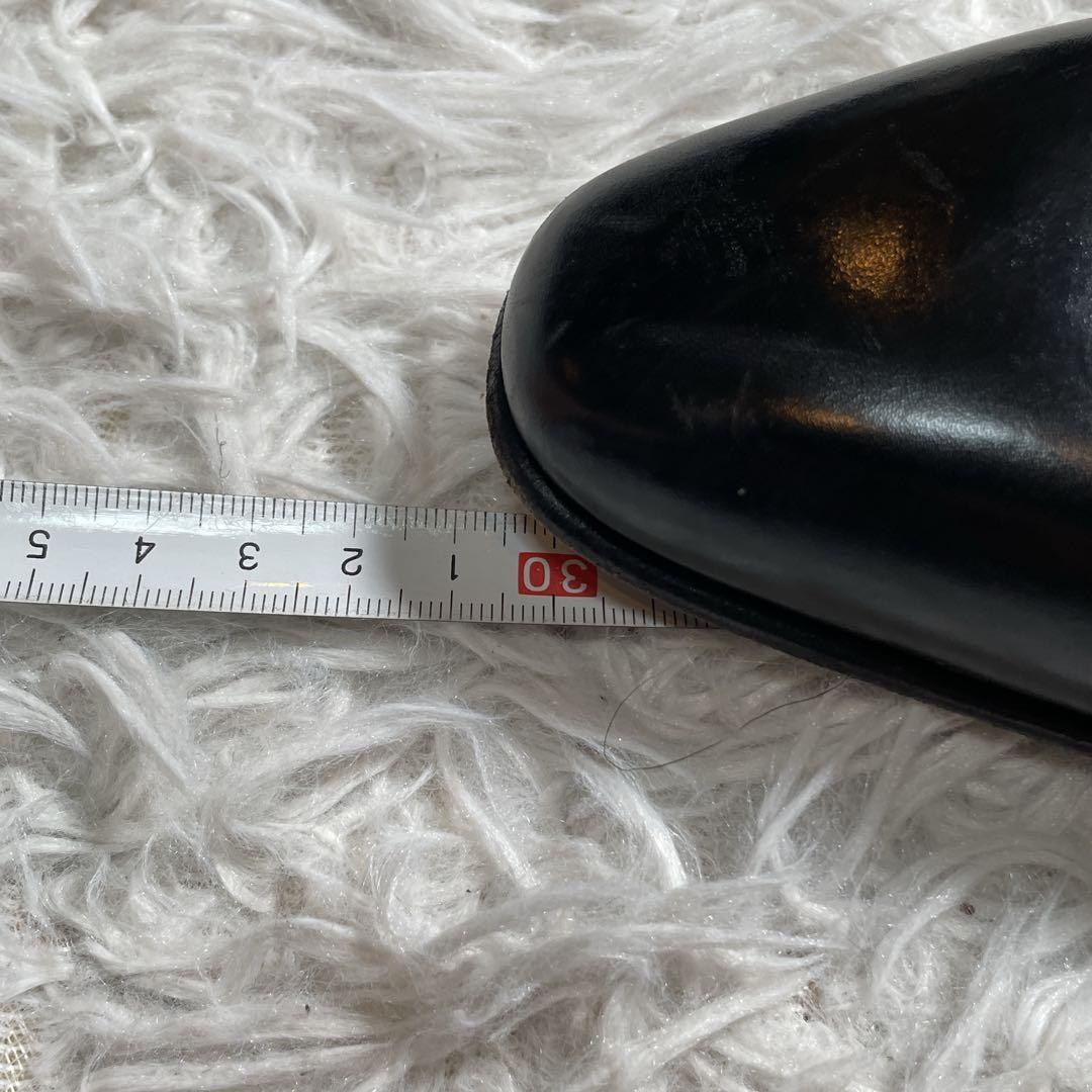 アテストーニ　内羽根　ドレスシューズ　レザー　ホールカット　ブラック　黒　26