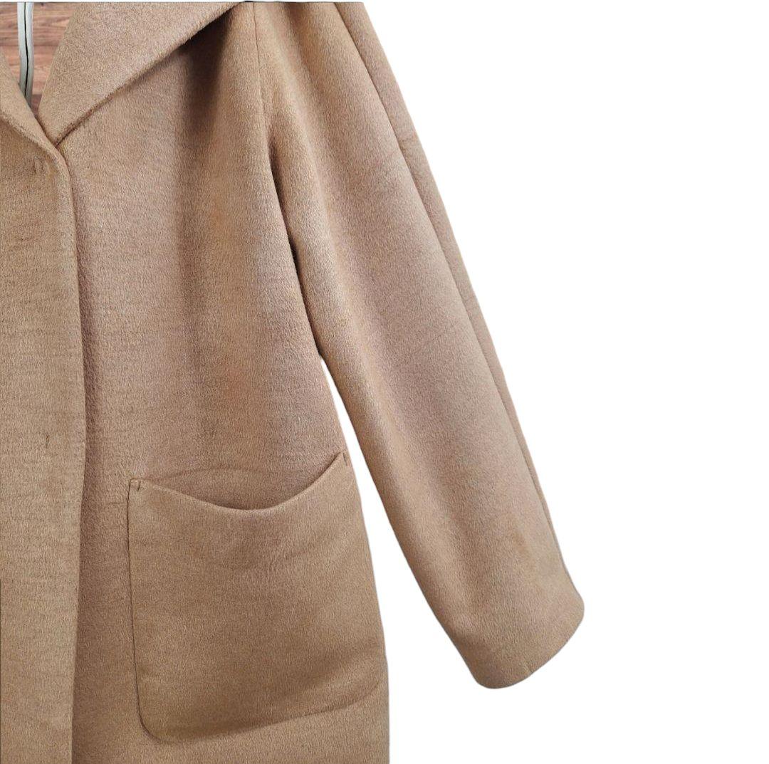 美品 ANAYI カシミアタッチ　バイカラーフードコート