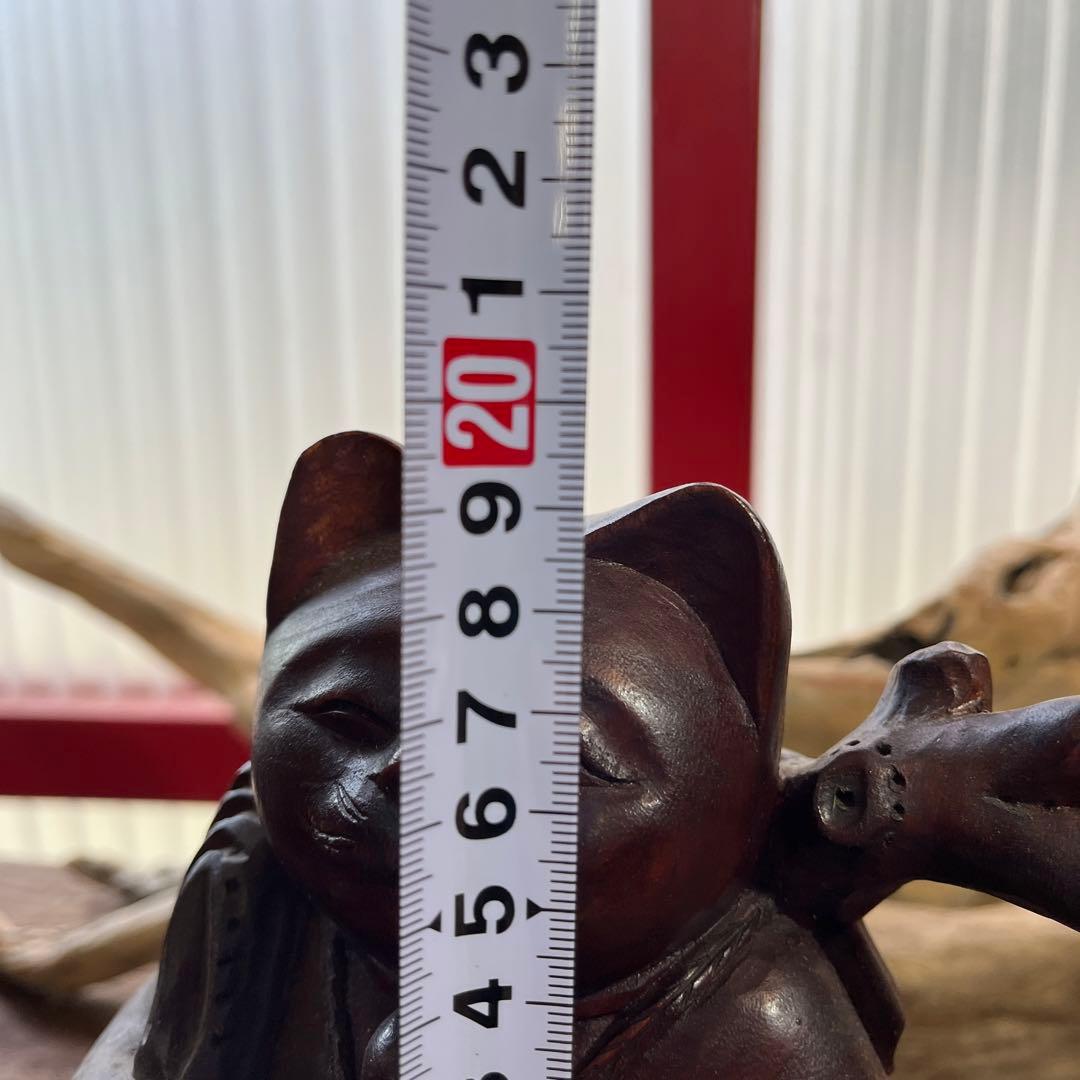 木製／招き猫／置物／縁起物／希少／アンティーク／ヴィンテージ