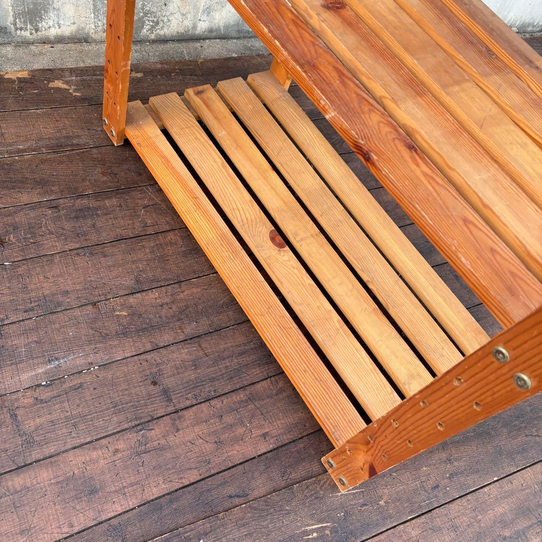 北欧レトロ 木製ラック 4段オープンシェルフ 飾り棚ビンテージ 収納棚ビンテージ