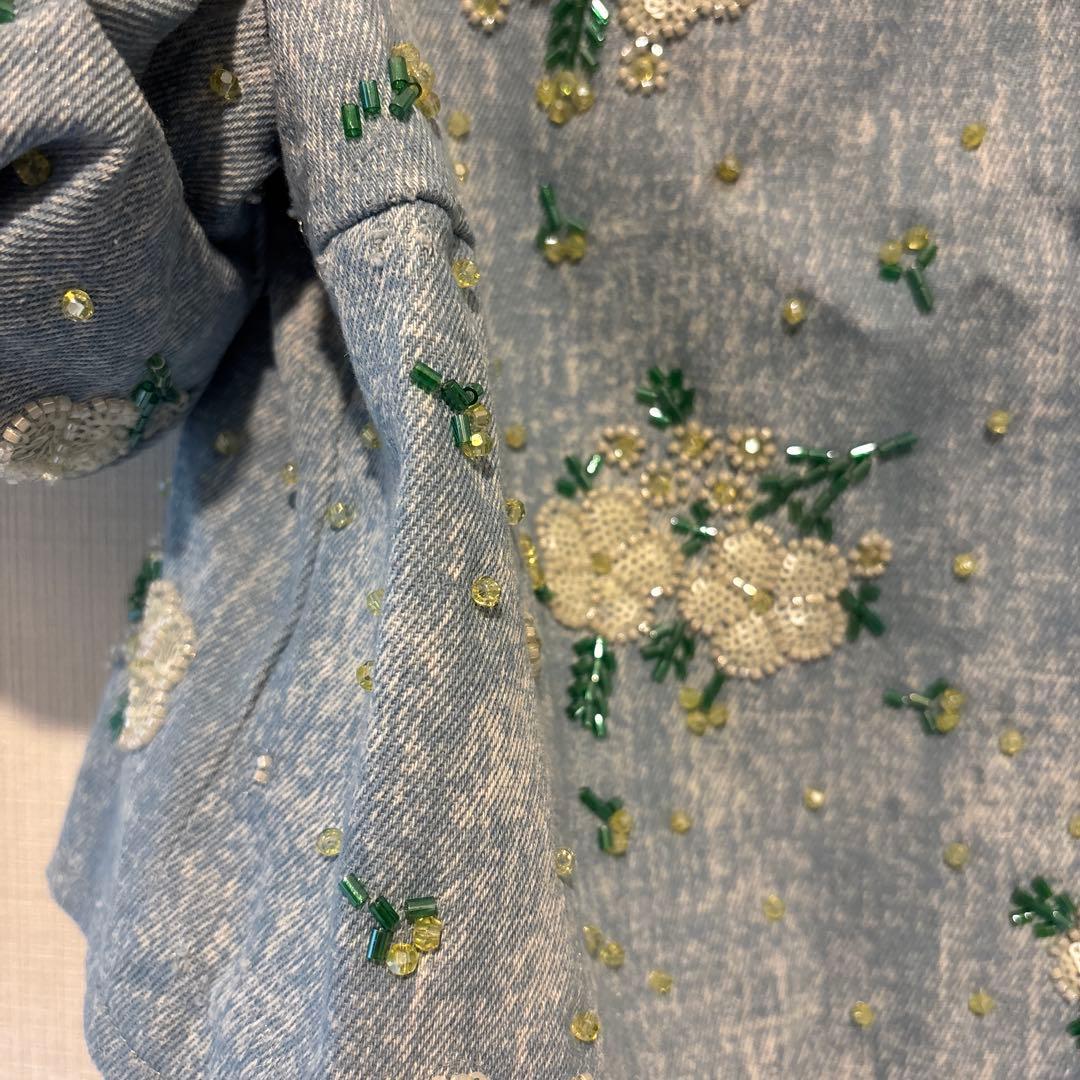 DREAM sister jane ビーズ　デニムトップス