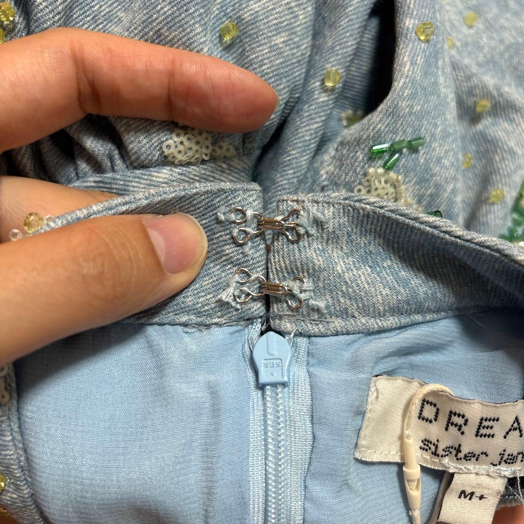 DREAM sister jane ビーズ　デニムトップス