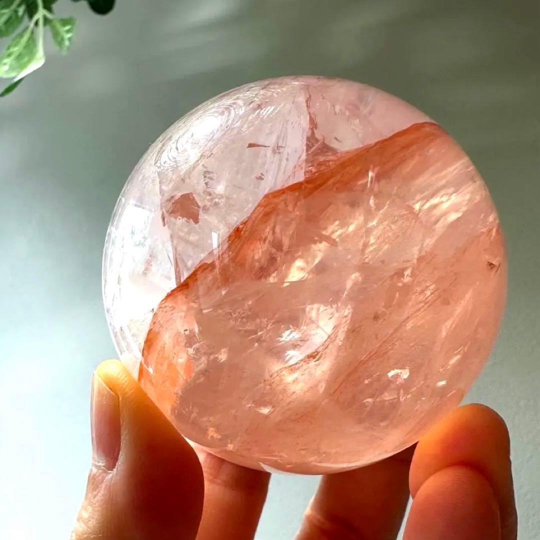 ファイアークォーツ　ジェミー ローズクォーツ　大玉　スターフラッシュ　5.6