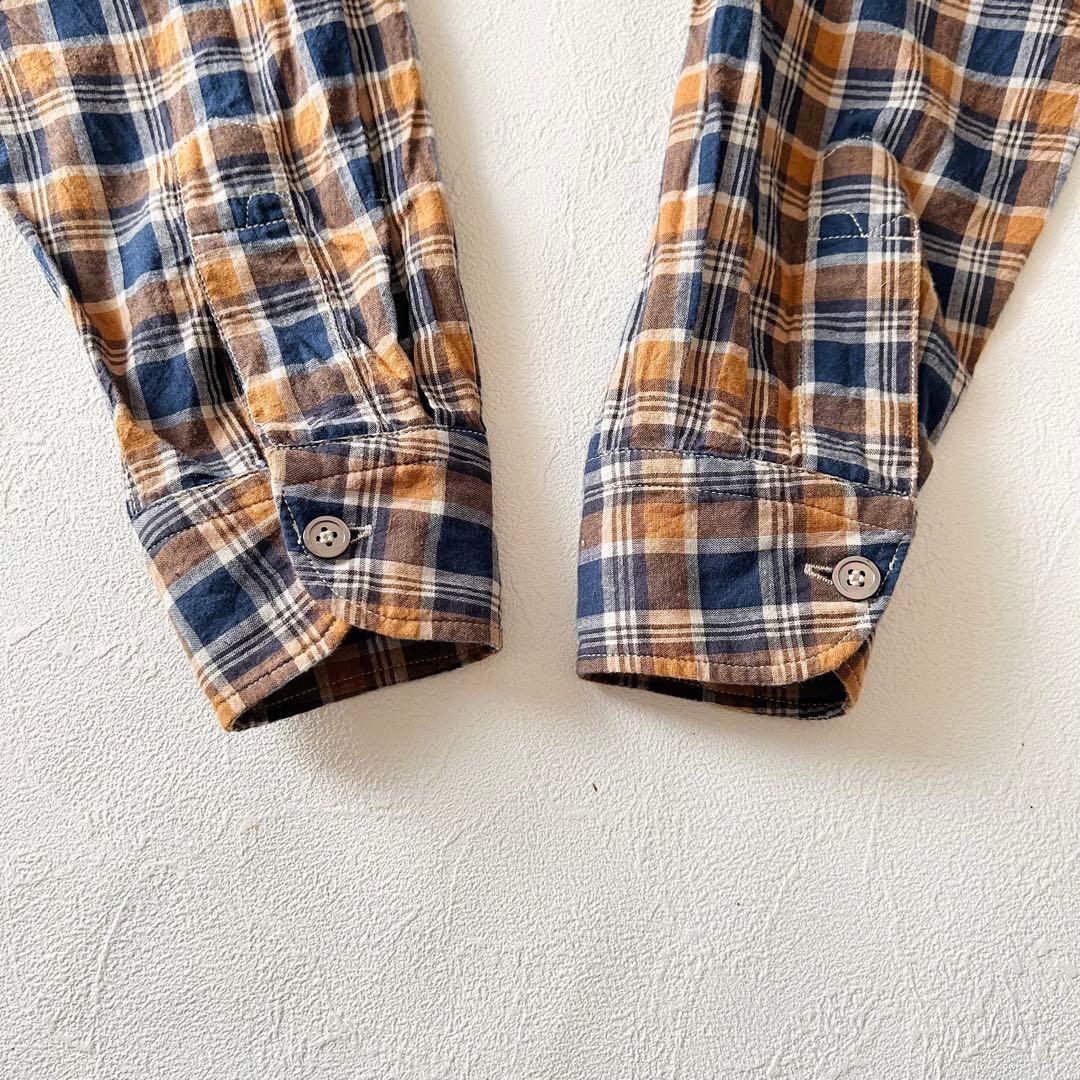 2941Z 美品 45R チェックシャツ インド麦平の908シャツ 現行タグ 綿