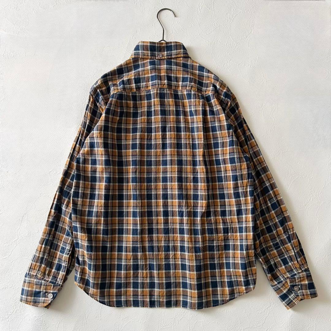 2941Z 美品 45R チェックシャツ インド麦平の908シャツ 現行タグ 綿