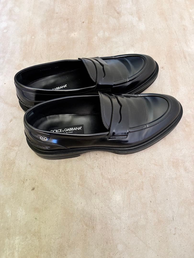 イタリア製　DOLCE & GABBANA 8.5 ローファー　革靴　黒